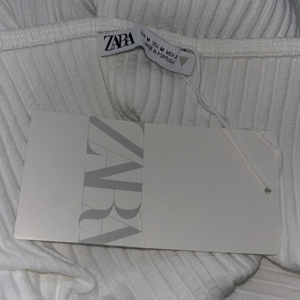 Zara Sheer Puff Sleeves Top with Organza Inserts - Picture 6 of 11